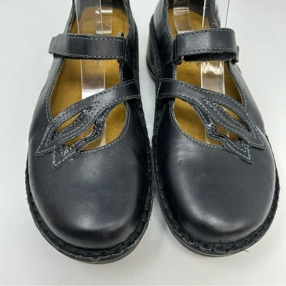 Naot Primrose Black Leather Comfort Chunky Heeled Mary Janes Size 38 (US Size 7) - Picture 6 of 14